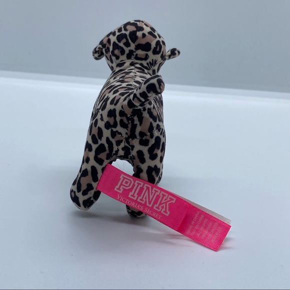 NWT Victoria's Secret PINK Collectable Display Mini Cheetah Stuffed Plush Dog - Picture 6 of 8